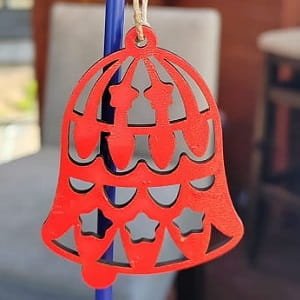 Laser Cut Bell Christmas Tree Hanging Ornament