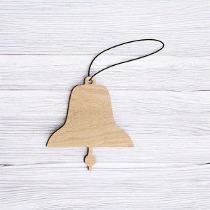 Laser Cut Bell Shaped Christmas Tree Ornament Vector