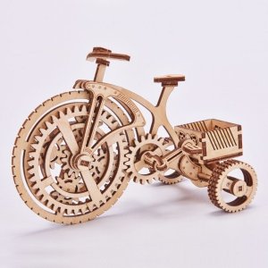 Laser Cut Bicycle 3D Wood Puzzle Model Vector