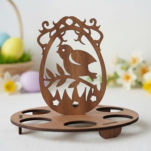 Laser Cut Bird Easter Egg Holder – Festive Spring Decoration