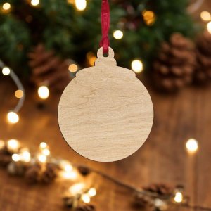 Laser Cut Blank Bauble Craft Christmas Decoration Vector