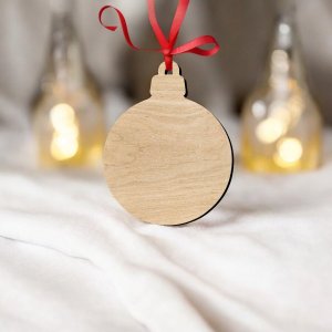 Laser Cut Blank Christmas Ball Vector