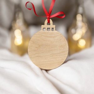 Laser Cut Blank Christmas Ball Ornament Vector