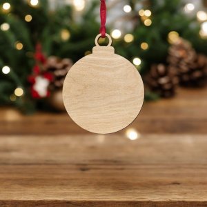 Laser Cut Blank Christmas Bauble Ornament Vector