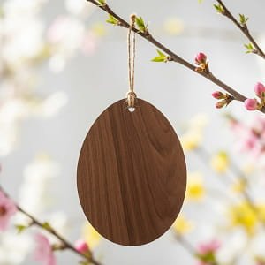 Laser Cut Blank Easter Egg Hanging Ornament