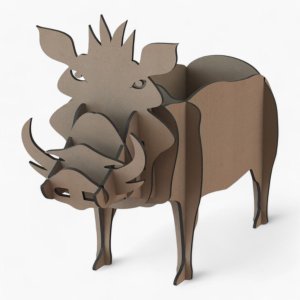 Laser Cut Boar Remote Control Holder Wooden Desk Organizer Vector
