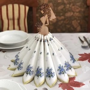 Laser Cut Bride Napkin Holder | Wedding Table Decoration