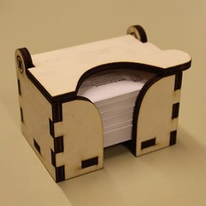 Laser Cut Business Card Holder with Flip Top Lid
