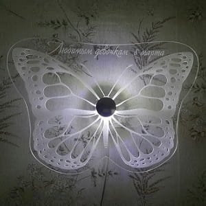 Laser Cut Butterfly Acrylic LED Wall Lamp