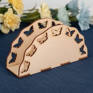 Laser Cut Butterfly Themed Napkin Holder