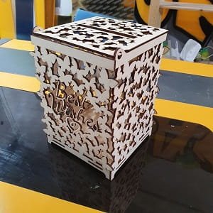 Laser Cut Butterfly Themed Wedding Card Box