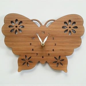 Laser Cut Butterfly Wall Clock Home Decor