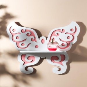 Laser Cut Butterfly Wall Shelf Wall Decor Vector