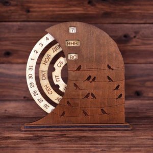 Laser Cut Calendar of Lifetime Round Table Calendar Vector