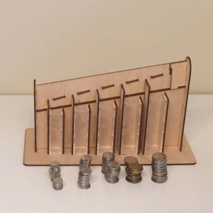 Laser Cut Canadian Coin Sorter Vector