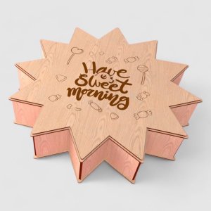 Laser Cut Candy Gift Box Vector