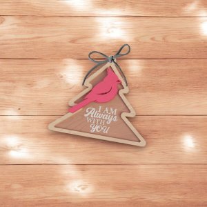 Laser Cut Cardinal Christmas Ornament Vector