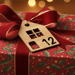 Laser Cut Christmas Advent Calendar Gift Tag