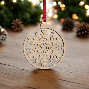 Laser Cut Christmas Bauble Ball Vector