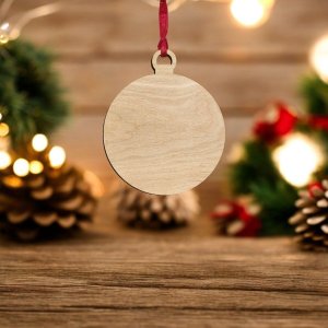 Laser Cut Christmas Bauble Blank Vector