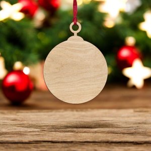 Laser Cut Christmas Bauble Craft Vector