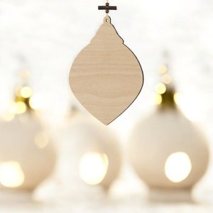 Laser Cut Christmas Bauble Tree Ornament Vector