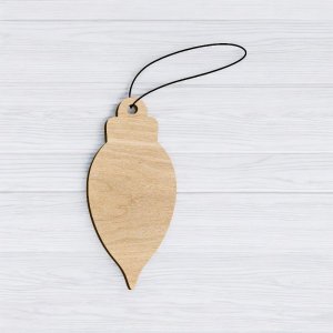 Laser Cut Christmas Bulb Ornament Craft Vector