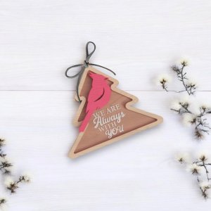 Laser Cut Christmas Cardinal Memorial Ornament Vector