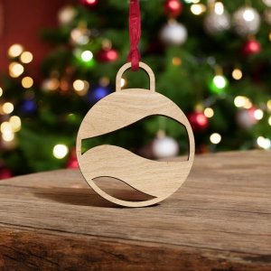 Laser Cut Christmas Decor Ball Vector