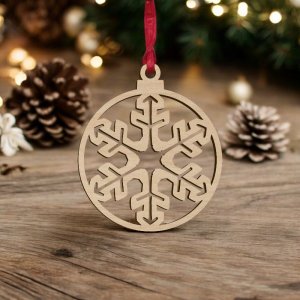 Laser Cut Christmas Festive Ball Bauble Vector