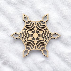 Laser Cut Christmas Hanging Snowflake Ornament Vector