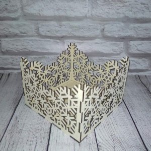 Laser Cut Christmas Napkin Holder Basket Vector