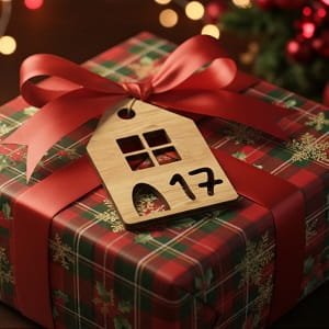 Laser Cut Christmas Ornament Gift Tag