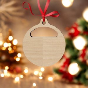 Laser Cut Christmas Round Bauble Vector