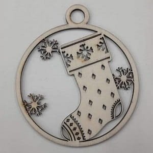 Laser Cut Christmas Stocking Ornament
