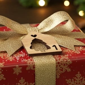 Laser Cut Christmas Tree Advent Calendar Gift Tag