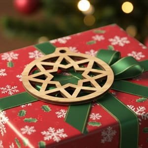 Laser Cut Christmas Tree Bauble Decoration