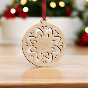 Laser Cut Christmas Tree Decorations Bauble Vector