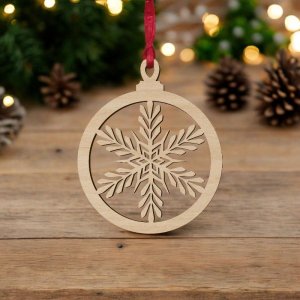 Laser Cut Christmas Tree Hanging Ornament Vector