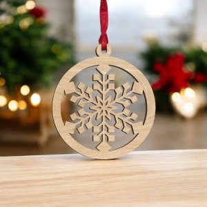 Laser Cut Christmas Tree Snowflake Ball Vector