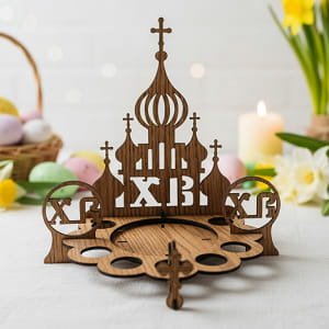 Laser Cut Church Easter Egg and Cake Stand