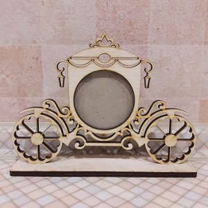 Laser Cut Cinderella Style Carriage Photo Frame