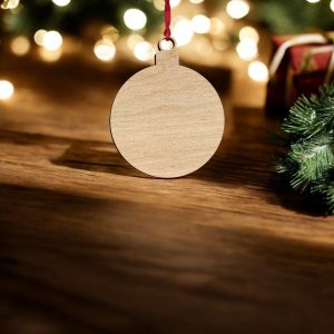 Laser Cut Circle Christmas Bauble Blank Vector