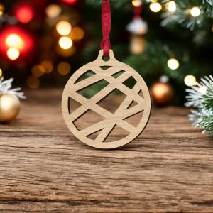 Laser Cut Circle Line Ball Ornament Vector