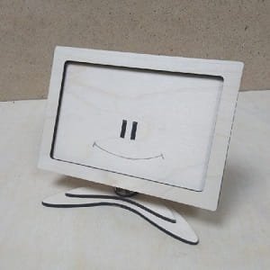 Laser Cut Computer Monitor Wooden Desk Photo Frame