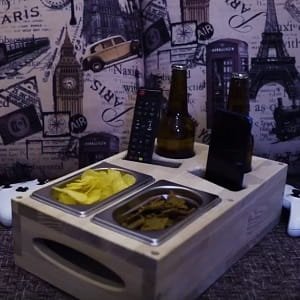 Laser Cut Couch Drink Holder TV Room Refreshment Tray
