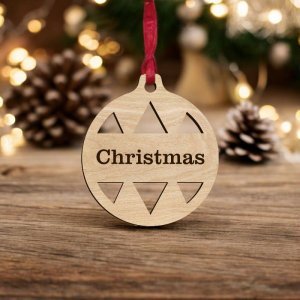 Laser Cut Custom Christmas Ornament Vector
