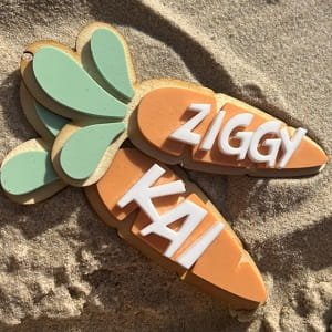 Laser Cut Custom Easter Carrot Basket Tag