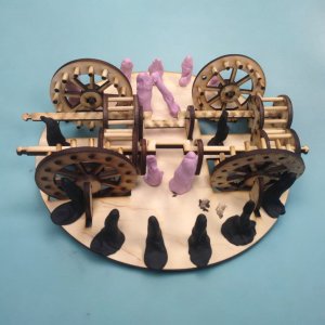 Laser Cut Da Vinci Tank 3D Wood Model Vector