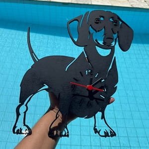 Laser Cut Dachshund Dog Wall Clock